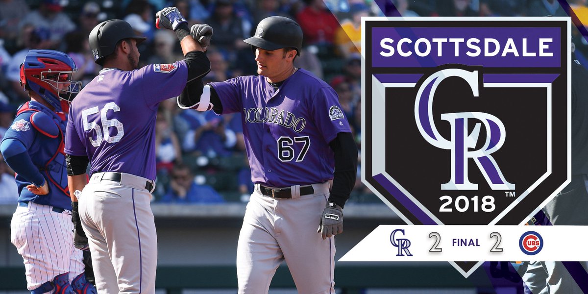 Rockies's tweet photo. Sam Hilliard homered and it was even-steven. https://t.co/WHBig32WZh