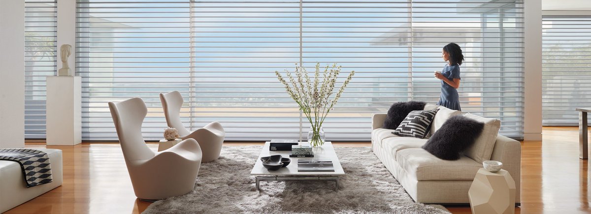 BlindscapesNM's tweet image. Silhouette® shades are perfect for any homeowner who wants to diffuse harsh light and transform it into a soft, ambient glow. These shades make any room look stunning and go with almost any color scheme. #lightdiffusion #windowtreatments #shades