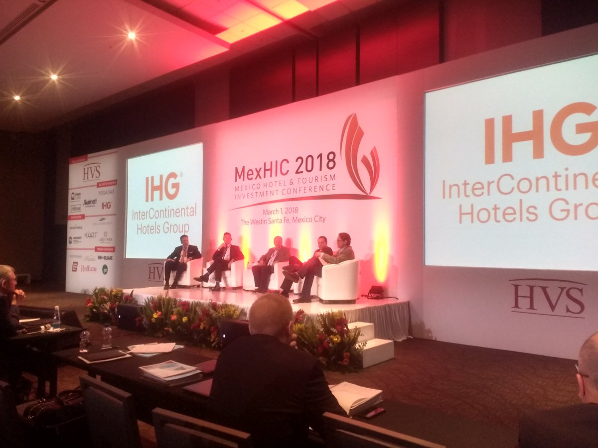 RealEstateEarth's tweet photo. Hoy en día en México no cobramos lo que en realidad valen los hoteles: Guillermo Bravo Head of Corporate Development &amp; Investor Relations @FibraHotel #MexHIC2018 https://t.co/NTcbUs5pE3