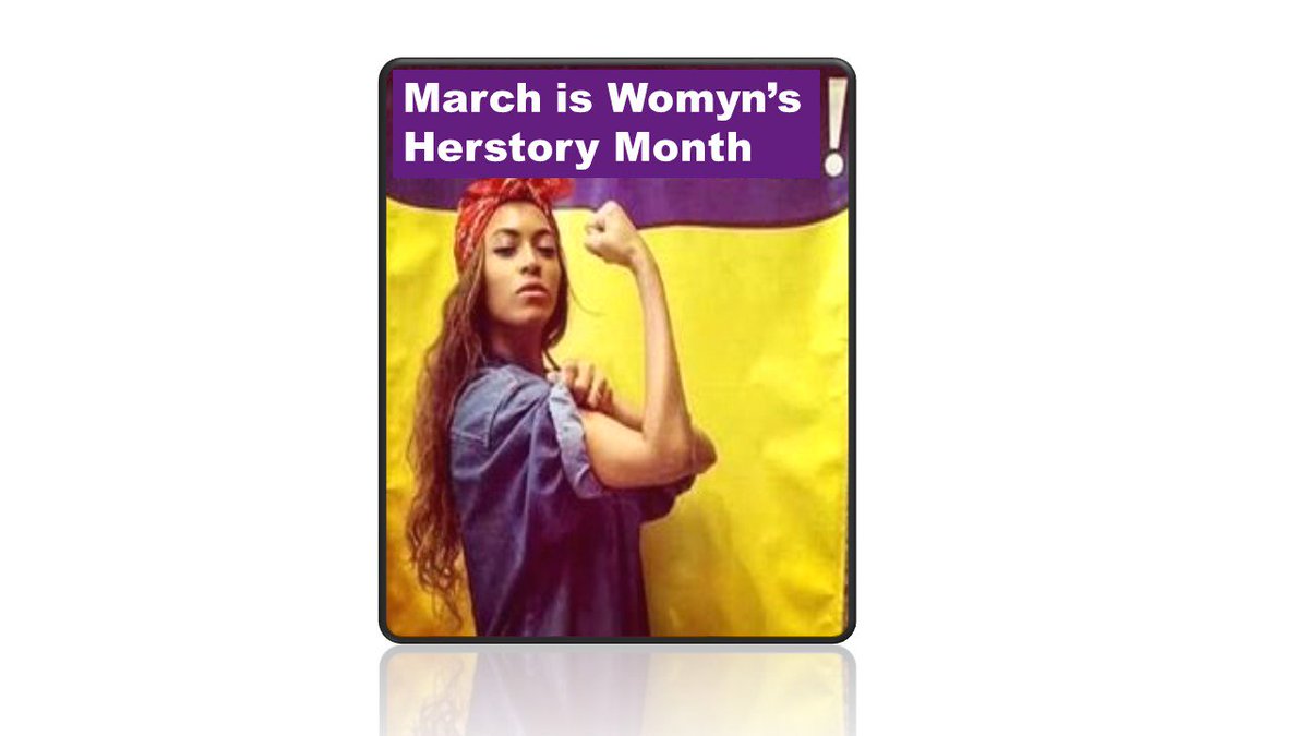 #March is Womyn's #HerstoryMonth. That's probably because to get anything we have to march.' - Ellen DeGeneres