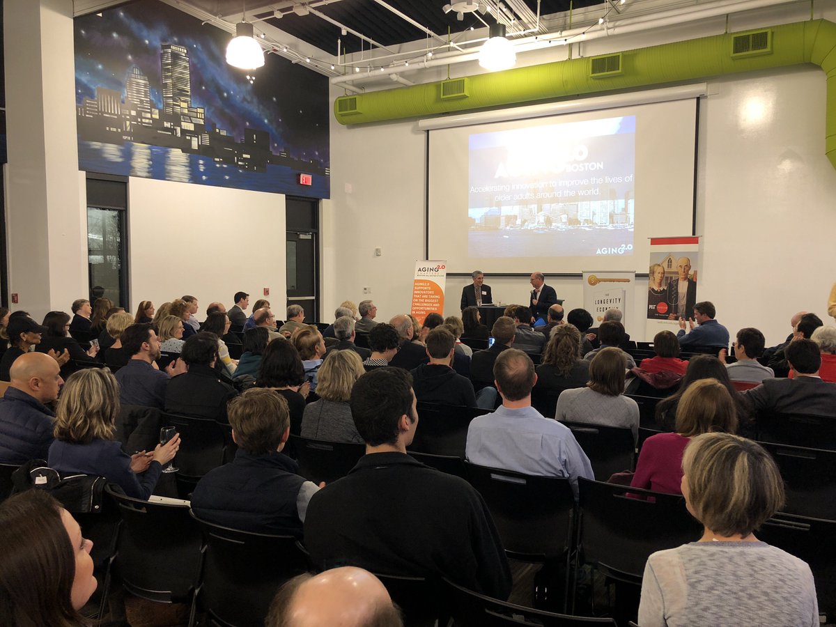 MichaelEFesta's tweet photo. Overflow crowd listening to Dr. Joe Coughlin explains how the MIT AGELAB got started... from transportation to all things aging!  #AARPMA https://t.co/BZgMMejFoV
