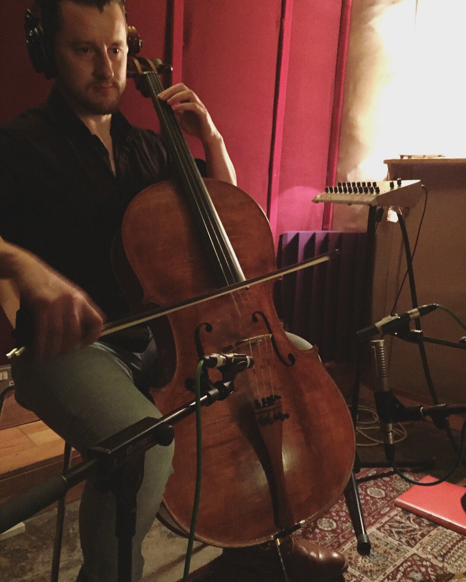 Cello recording last week in @sunstudiosdublin with @Paddy_Dennehy. #recording #music #cello #recordingstudio #instrument #charityalbum @stpcharityalbum #studio #paddydennehyandtheredherring