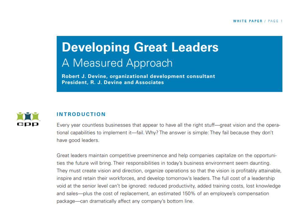 How do you develop your great #leaders? Do you measure characteristics proven to be #leadership #strengths? Learn more about measurable leadership characteristics in this #whitepaper: fal.cn/4iqi