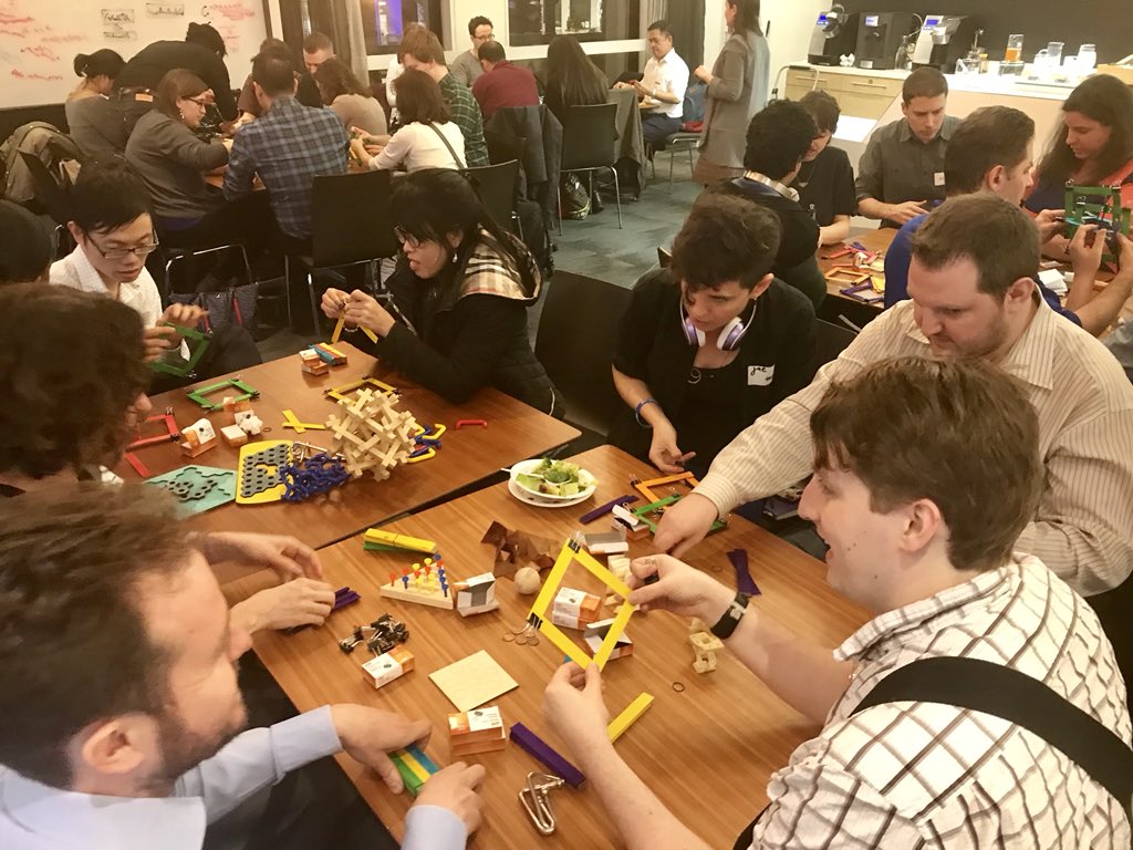 MathforAmerica's tweet photo. Visually interesting, challenging, and engaging. Constructing geometric puzzles with Dr. #GeorgeHart at #MfAThursdayThinks! https://t.co/NdvVp9oBVL