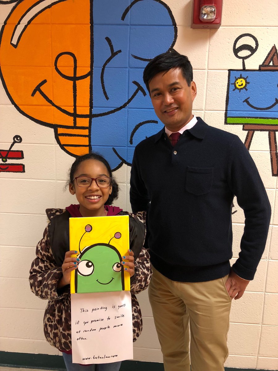 A lucky <a href="/PowellesPLAY/">Powell Elementary</a> S found a <a href="/smileproject/">Bren Bataclan</a> painting at literacy night!! <a href="/WCPSS/">Wake County Public School System</a> <a href="/wcpssmagnets/">WCPSS Office of Magnet Schools (Choice Schools)</a>