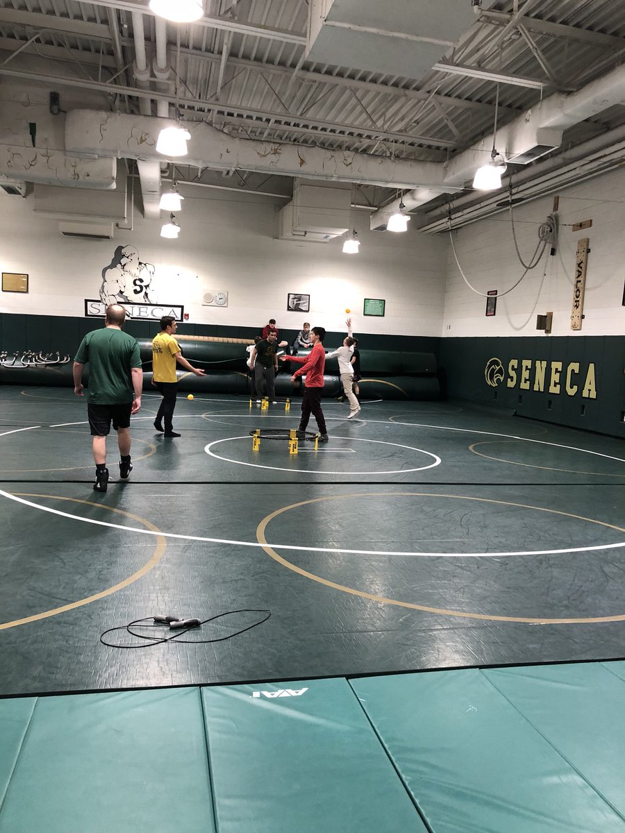 SenecaWrestling's tweet photo. A little spikeball warm-up for our last practice!!! #fearless #ACweek https://t.co/uW6gyFmCKg