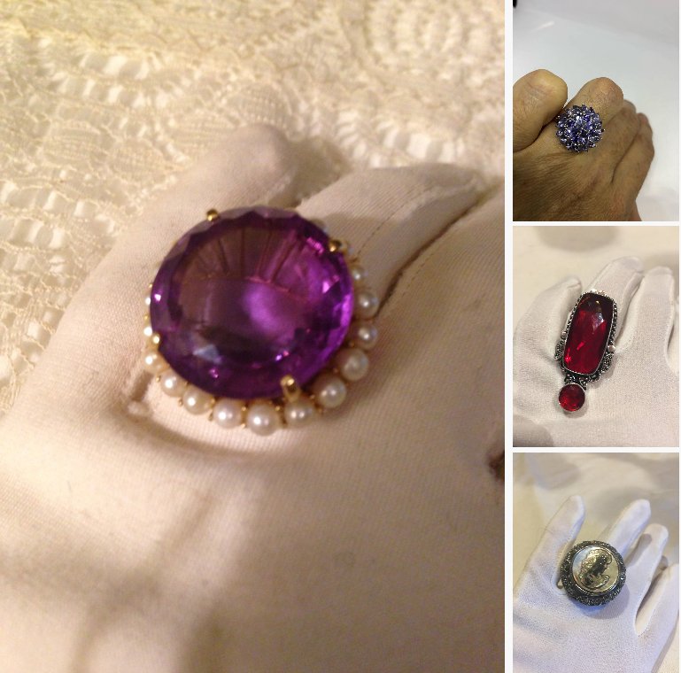 Vintage Natural Purple color Amethyst stone #jewelry #ring @EtsyMktgTool etsy.me/2HYe8F0 #genuineamethyst #realamethyst