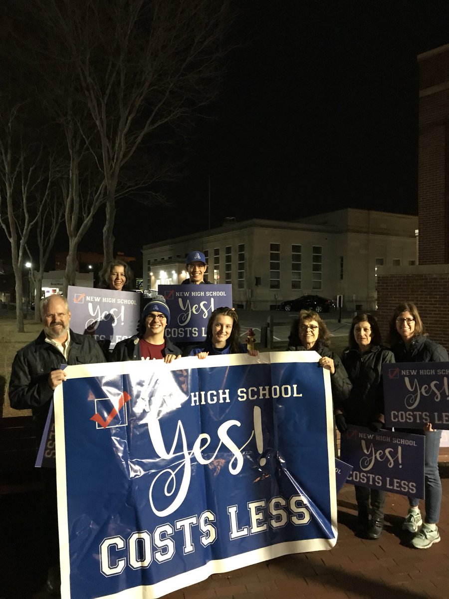We are out showing our support for the new #AHS project at tonight’s City Council meeting! Let’s #BuildBluePride