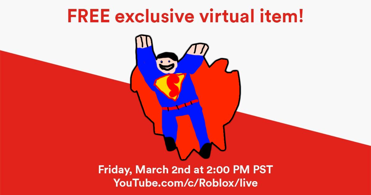 Ivy On Twitter Holy Heck You Guys Roblox Is Giving Away A Mini Shoulder Superman Hat - superman mini roblox