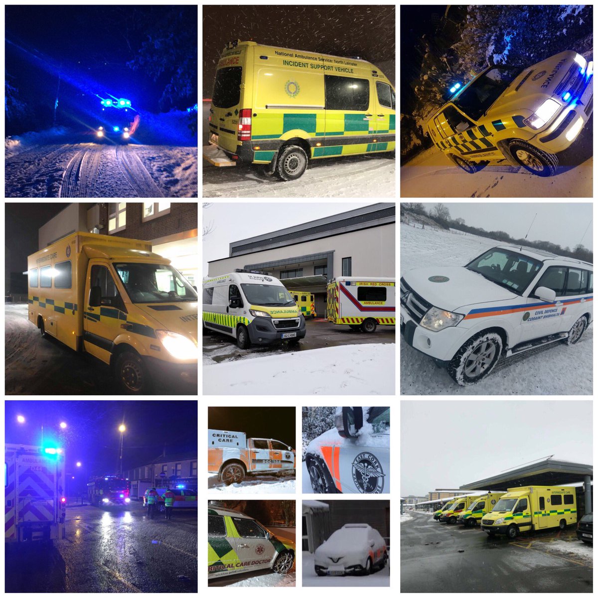 AmbulanceNAS's tweet image. Outstanding work provided by our Emergency, Auxiliary and voluntary services services over the last number of days in challenging conditions #StormEmma #BeastFromTheEast