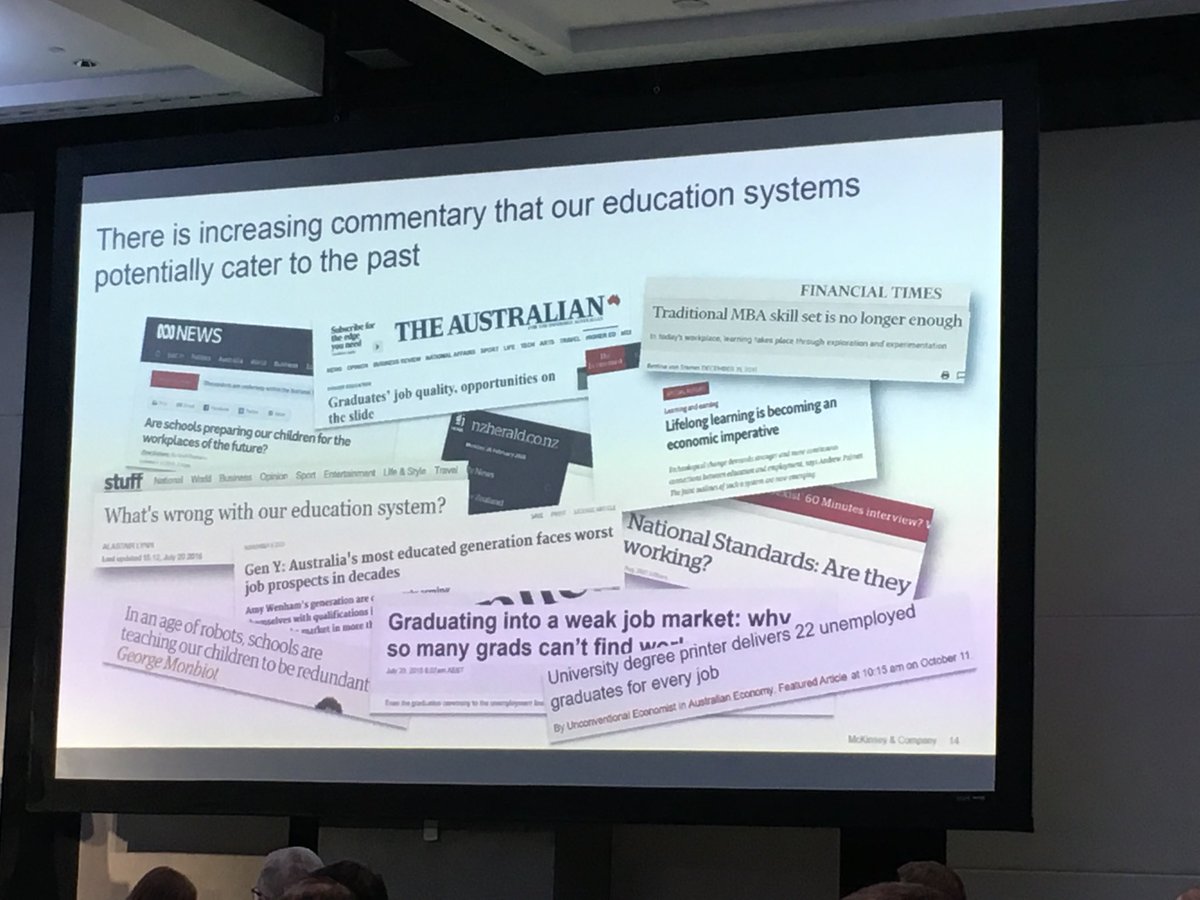 Does our education system prepare our children to be redundant? Interesting question at <a href="/The_ANZLF/">Australia New Zealand Leadership Forum</a>  #NZinAustralia
