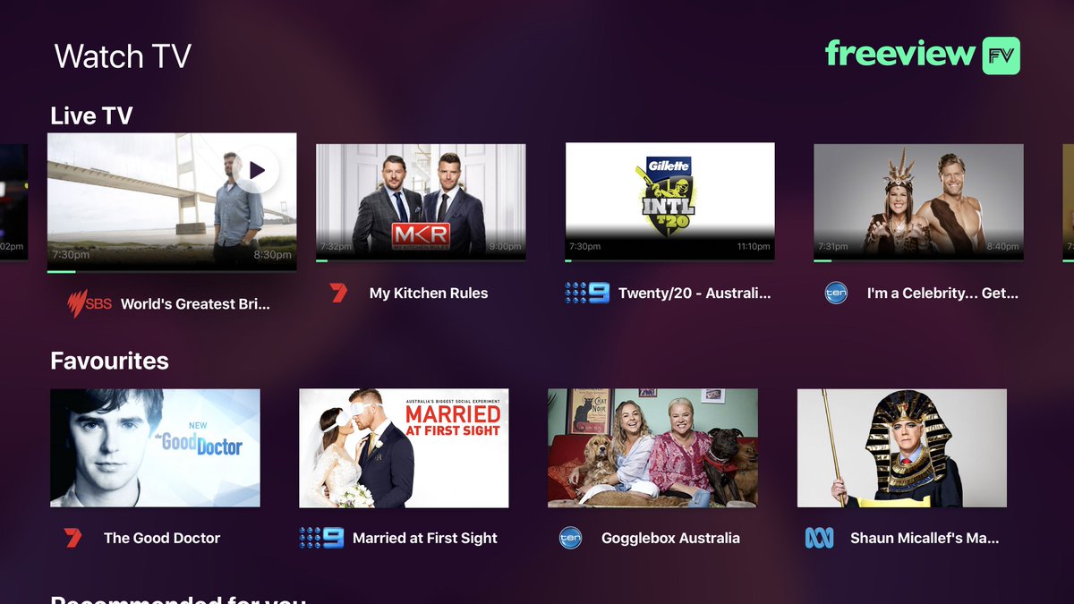 SwitchMediaAU's tweet photo. @SwitchMediaAU is excited to have provided end-to-end development and delivery of the @FreeviewAust FV app roll out to Apple TV and Apple TV 4K platforms. #FreeviewFV #AppleTV Read press here: https://t.co/JLwgeYV7VC https://t.co/KDbSefbdJE