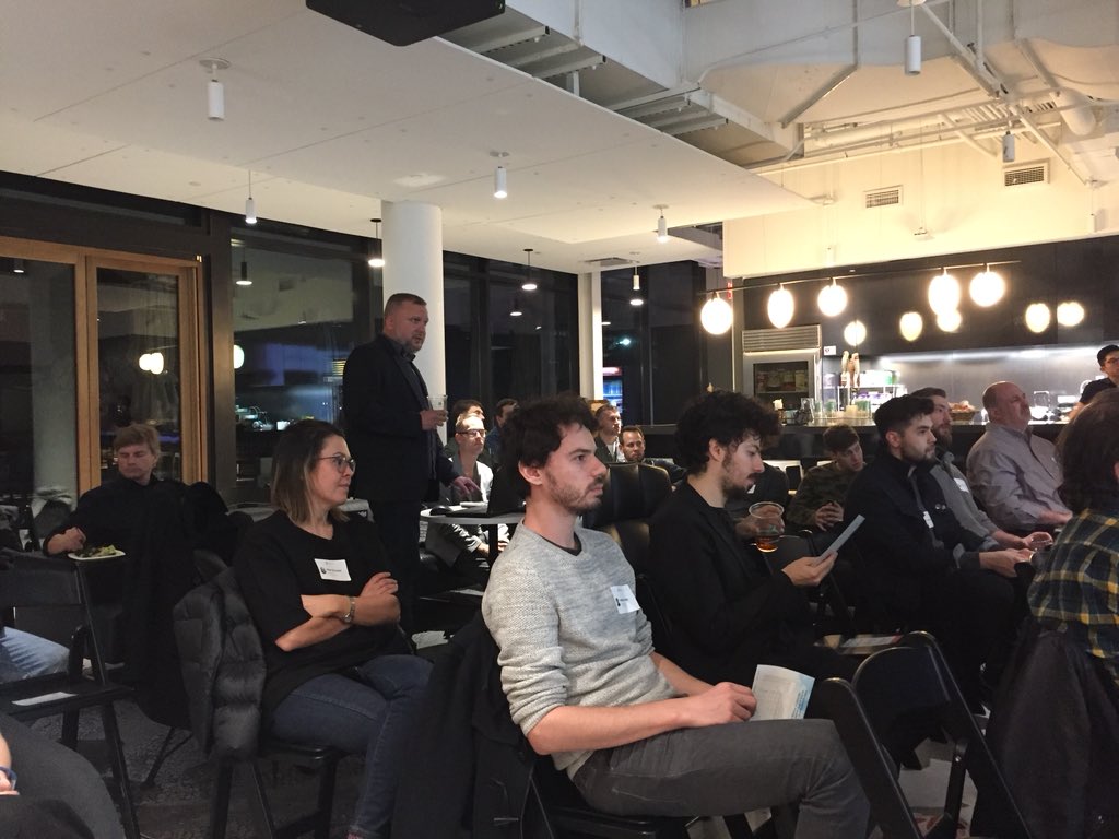 Edsonius's tweet photo. Here at @onepeloton for the @swugnyc @mattrohr74 kicking things off in grand fashion as usual talking about @Sluder, #SWW18 and this meeting also makes 7 years strong for @SOLIDWORKS in #NYC @SWUGN https://t.co/sZBtWLDtJ2