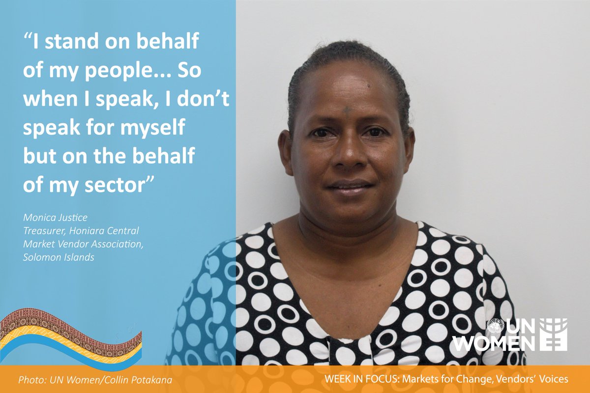 unwomenpacific's tweet photo. When she’s not selling vegetables at #SolomonIslands #Honiara City market, Monica Justice is passionately advocating for good governance through #MarketsForChange https://t.co/aVlQcMD5yc