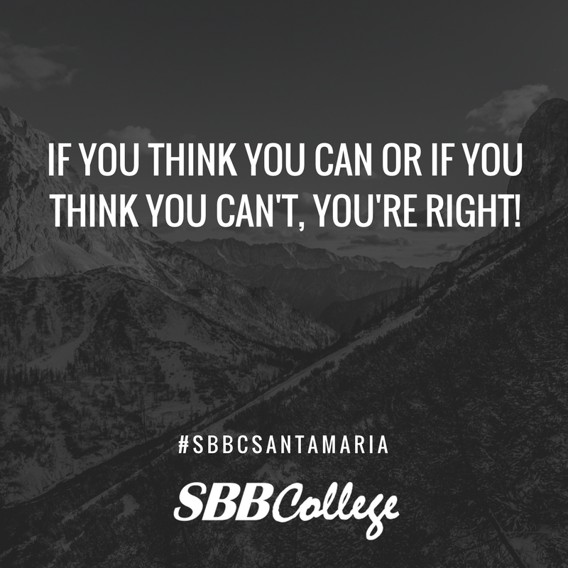 SBBC_SM's tweet photo. Believe it and you can achieve it! #SBBCSantaMaria #SBBCollege https://t.co/Lsv0qk0woN