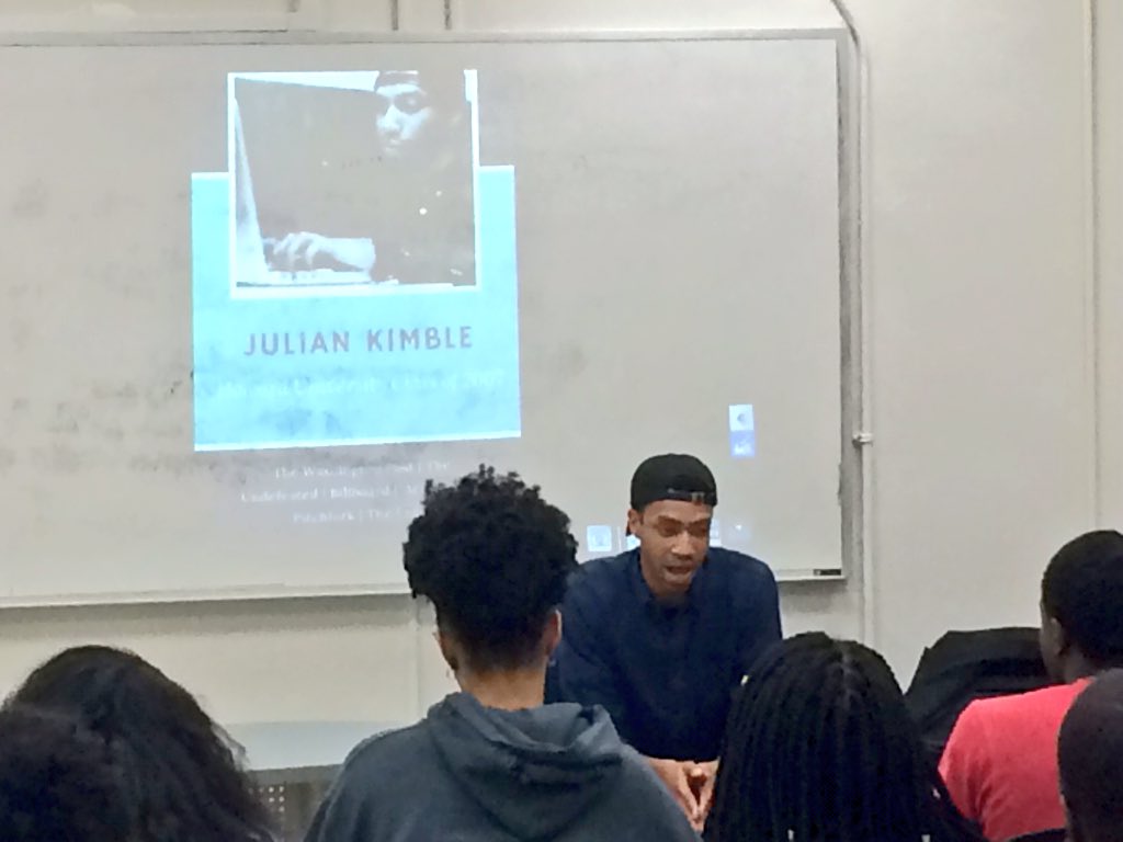 jtmediaready's tweet photo. Another great night, another great speaker for @HUABJ VP Jacinth Jones introduces @husocdc @HowardU alumnus @JRK316. Thx for sharing wisdom about #writingjobs #journalismjobs and having a strong work ethic! #HUABJWeek https://t.co/JR4K4ajrm2