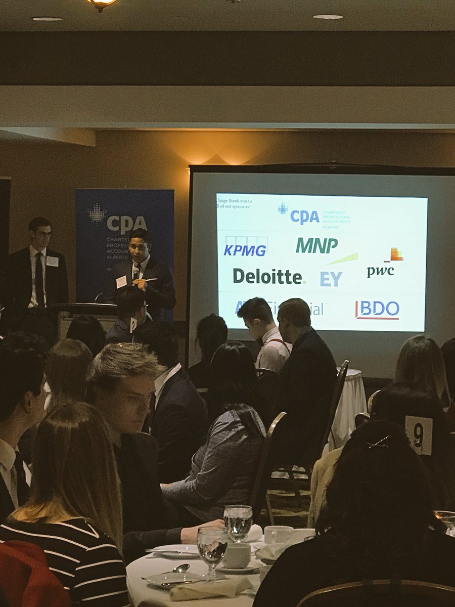 D_SarahO's tweet photo. Thanks to @BASSMRU for the invite to this great @CPA_AB networking dinner! @DeloitteCampus https://t.co/UdC9AQlExO