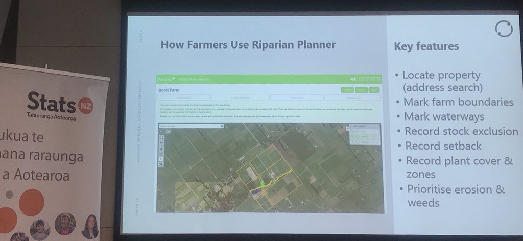 opendatanz's tweet photo. What superb example of #opendata supporting the #agricultural sector and MΔori land use decisions from @DawJustine @LCR_NZ. An example of the Riparian Planner tool below #showcasingsuccess #OpenPotential18 #OpenDataDay https://t.co/pxnXudV89k