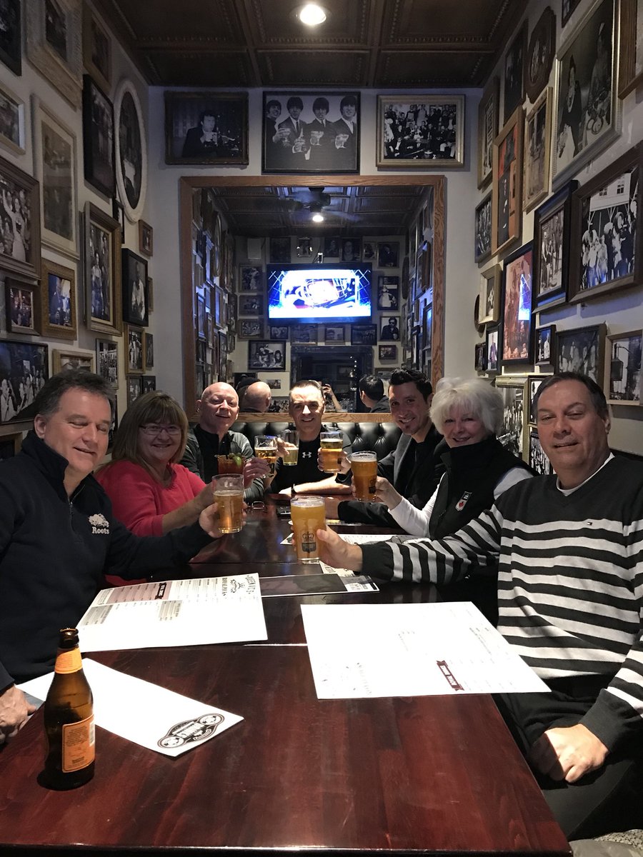 NanukNorth's tweet photo. #TeamNunavut having a team meal at #VictoriasTavern in Regina. Looking forward to Nunavut’s first full Brier!  #Brier2018 https://t.co/NZV2gvOFVN