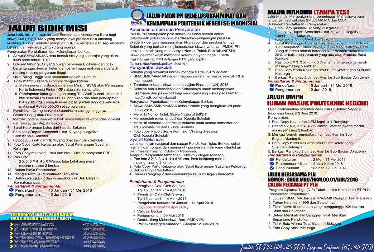 Informasi Pendaftaran Mahasiswa Baru Tahun Ajaran 2018/2019