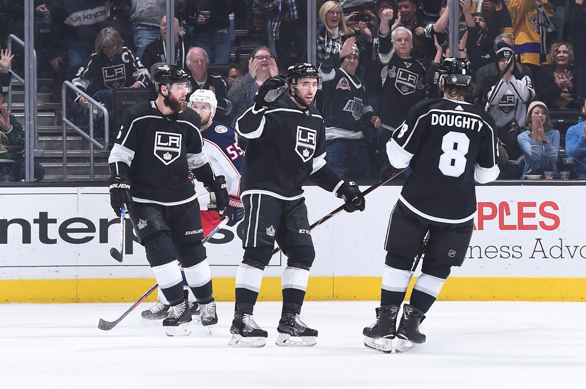 NHL's tweet photo. FINAL: @LAKings (5) - @BlueJacketsNHL (2)
Recap: https://t.co/yJIg4gG037 
#CBJvsLAK https://t.co/dLrAvMF3kn
