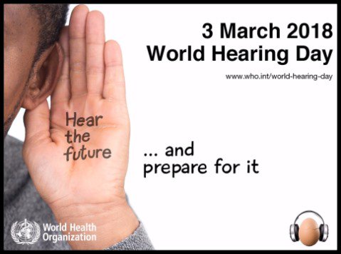 People with #HearingLoss benefit from #EarlyIdentification; use of #HearingAids, #CochlearImplants and other #AssistiveDevices; #captioning & #SignLanguage; and other forms of educational and social support. #WorldHearingDay
#HearTheFuture #cochlearimplant