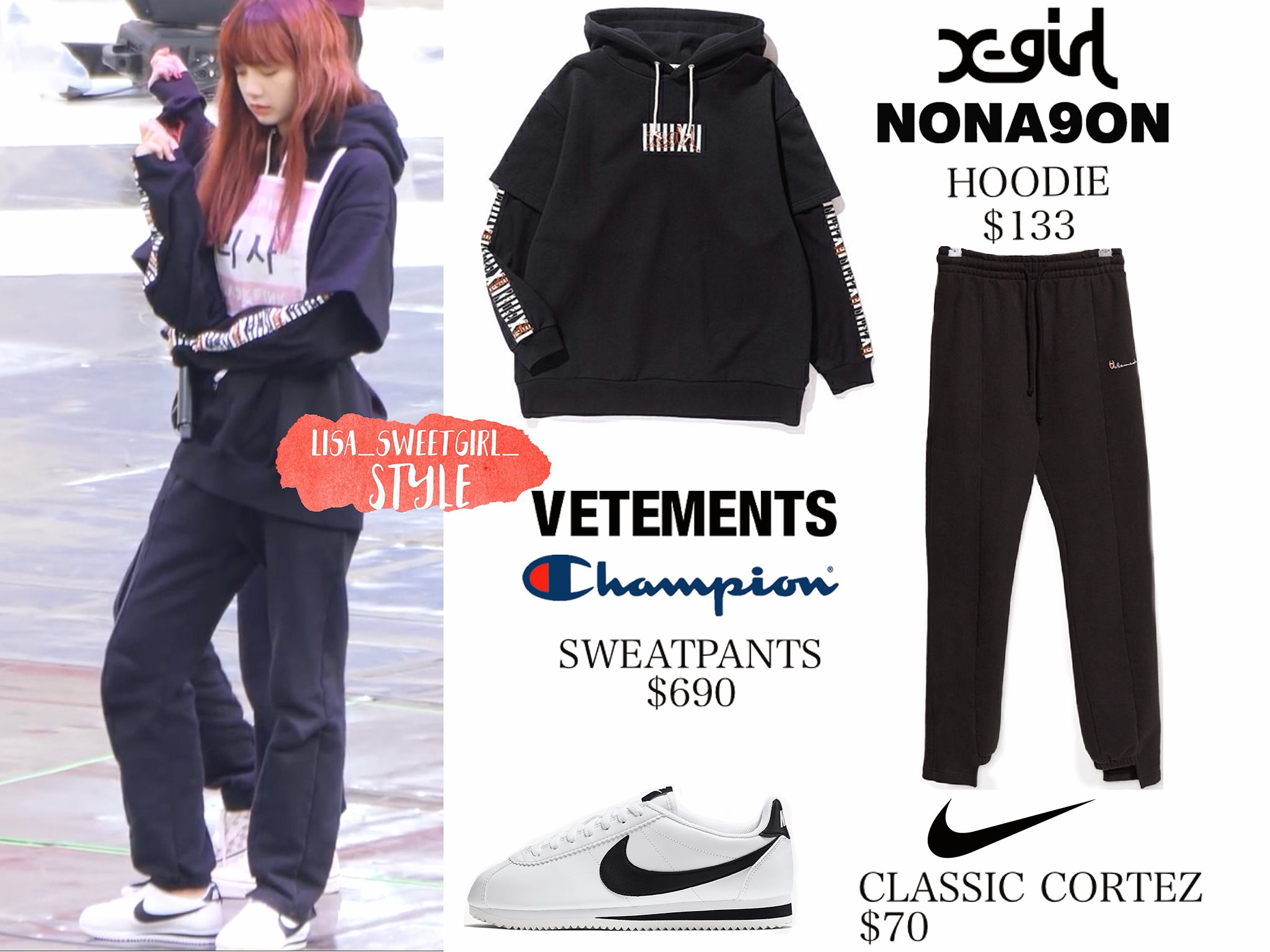 Lisa blackpink nike cortez hotsell