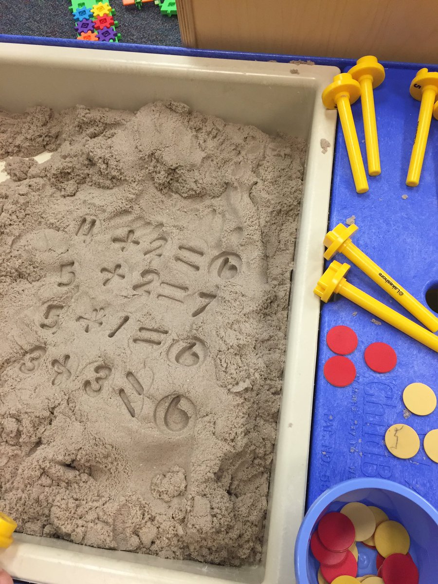 Fun with math in the sand!  #kindergarten #TigerStrong