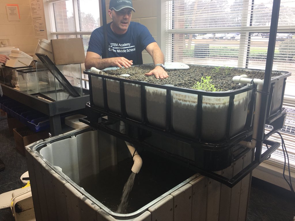 Thx Ryan @Hatponics for ECs to the system. Ss excited to grow veggies in the ultimate STEM makerspace <a href="/wvcwatkins/">Vanessa Watkins</a> <a href="/STEMcobb/">Cobb County STEM/STEAM & Innovation Department</a>
