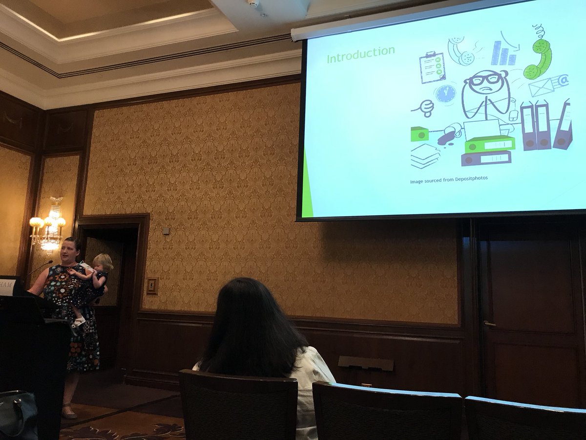 AliSoerensen's tweet photo. Attending #MPANZ - great to see parents welcomed and accommodated. Even the fabulous speakers demonstrate the โArt of Balanceโ - presenting with child on hip ๐ https://t.co/UsLN9HsmOA