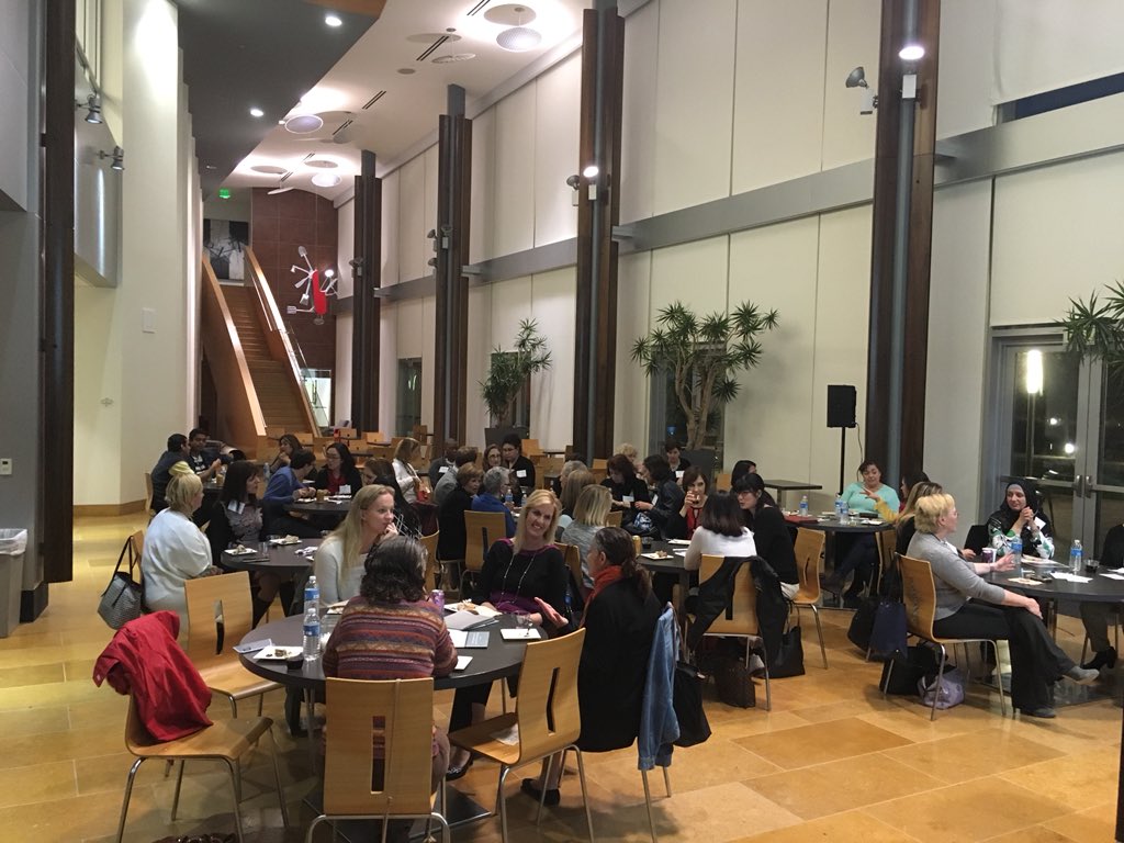 AthenaSTEMWomen's tweet photo. Great group at the Athena Signature Series’ ‘Science of Sleep’ Panel. 1st question from the expert panel: ‘How many of you got at least 7 solid hours of sleep each night for the last 7 nights?’ #WeNeedOurSleep https://t.co/qvpO0zc2DV