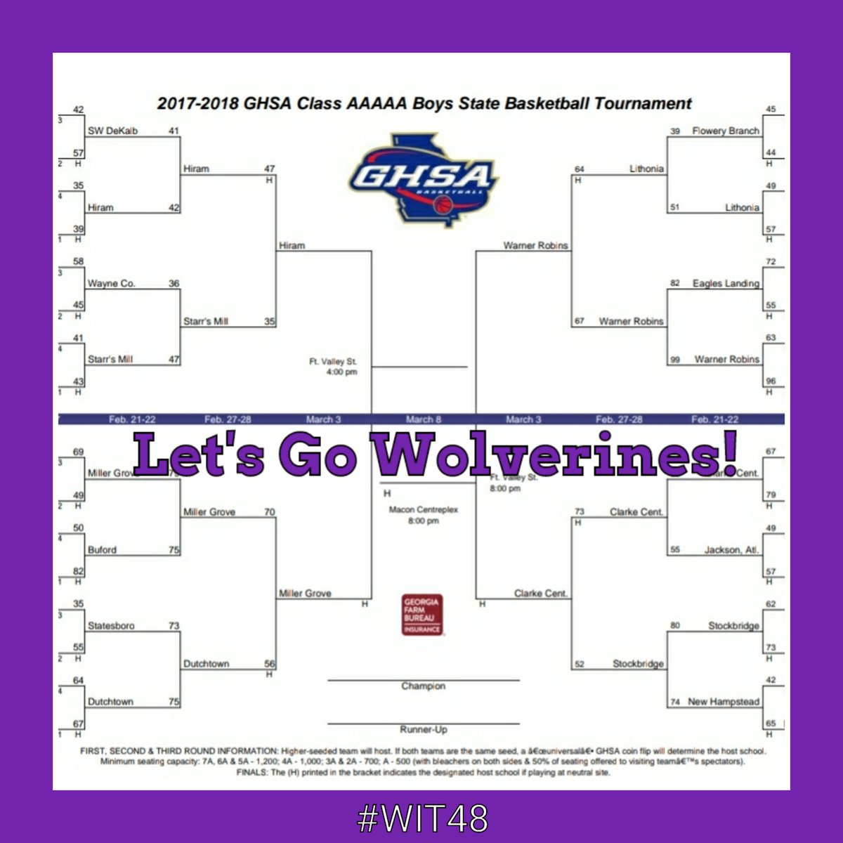 MillerGroveHoop's tweet photo. Got spirit?✔ Got pride? ✔ Time to hop in your ride!!! 🚗 Miller Grove needs YOU! Take a road trip with MGBB as we take on Hiram this Saturday in the Final 4 at Fort Valley State U! 4pm #Bethere #SupportUrTeam #Wolverinenation😈🚗🏀 https://t.co/3HJflkHFe4