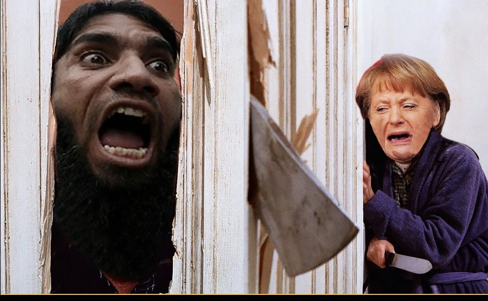 patriarchy4evr's tweet photo. 2018 - Angela Merkel finally admits there are no-go zones. (colorized) https://t.co/7W4mSrIex7