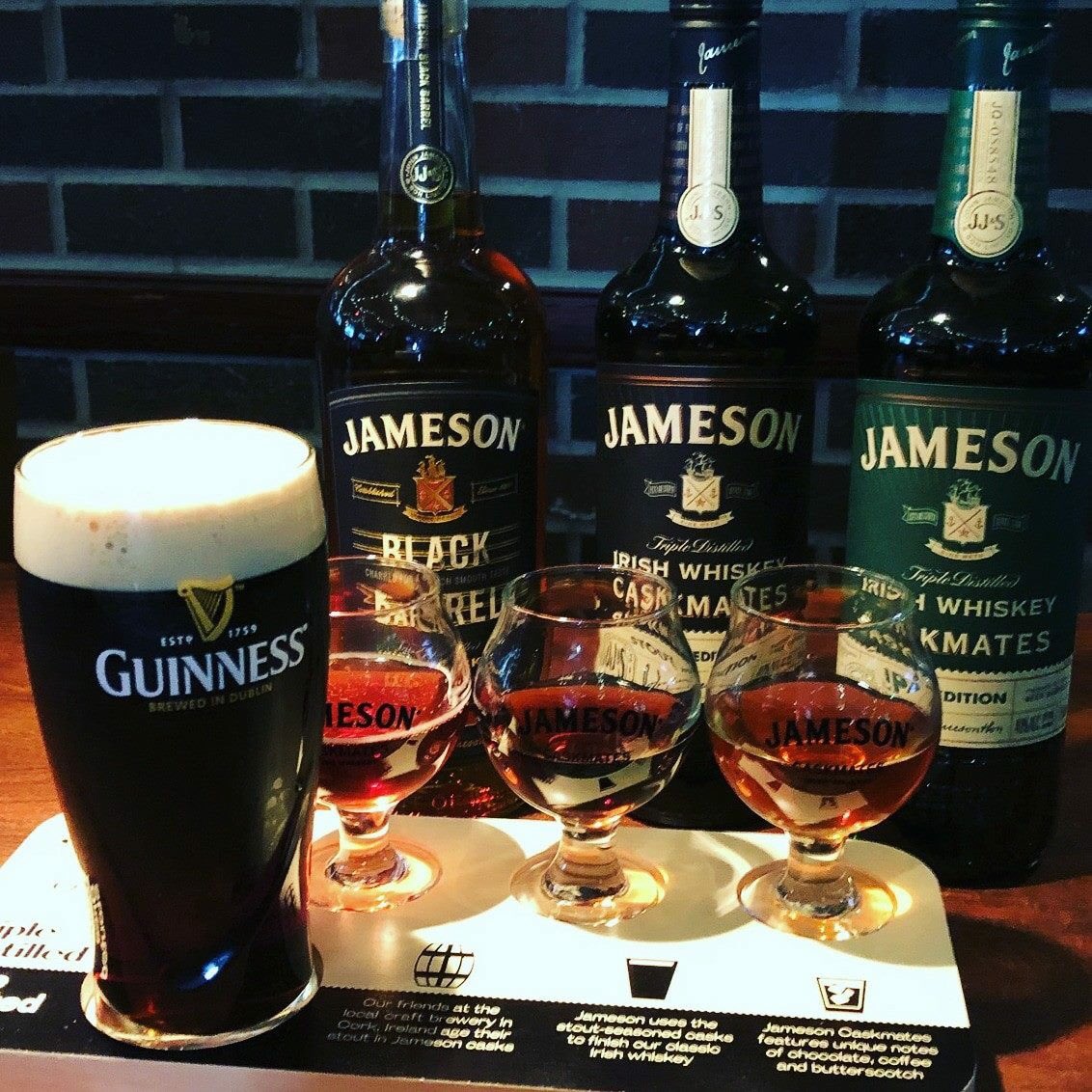Gotta bring out the Irish in March , right in time for saint patricks day we have new Jameson flights . ☘️#Jameson #Guinness #Irish #saintpatricksday