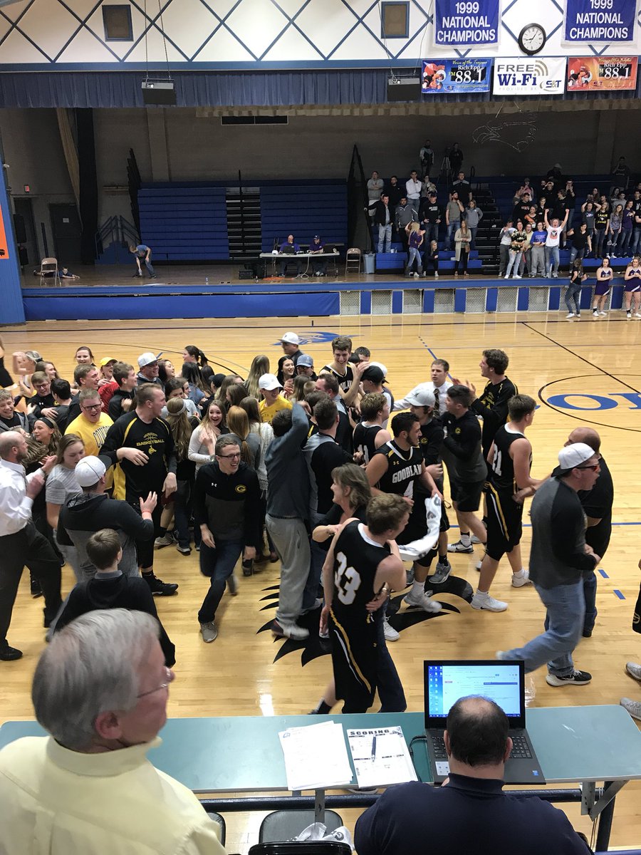 Goodland boys win 63-61 to advance to Finals!!!