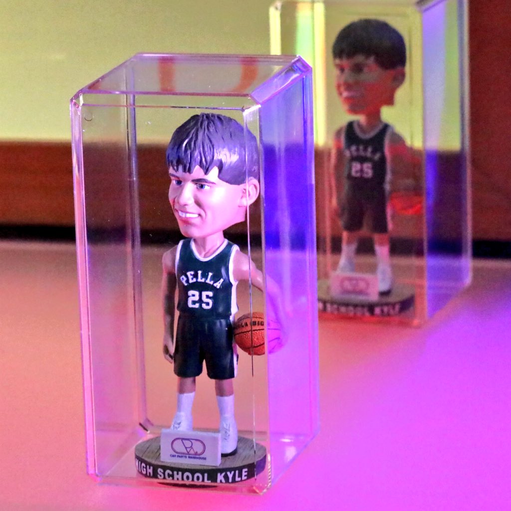 cavs's tweet photo. A few lucky fans at #CavsSixers are taking home this Limited Edition High School @KyleKorver Bobblehead!

#AllForOne https://t.co/kMZCkgAYqB