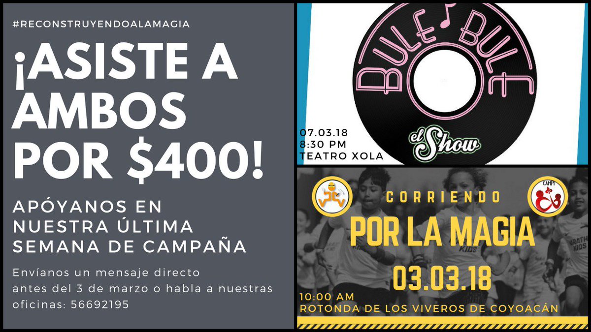 Nos queda una semana para llegar a la meta y todavía tendremos dos eventos increíbles. Aprovecha este ofertón y lánzate a los dos.
Mándanos un mensaje directo y obtén tu pase.