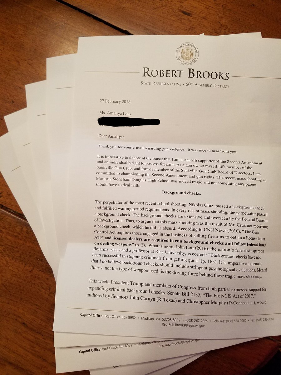liyabird's tweet photo. Thank you @RepRobBrooks for your prompt response and lack of consideration for your constituent. I will be assisting @chris_rahlf 's campaign anyway I can. #wi60th #chrisforwi #oneless https://t.co/Q1edQ4dmpV