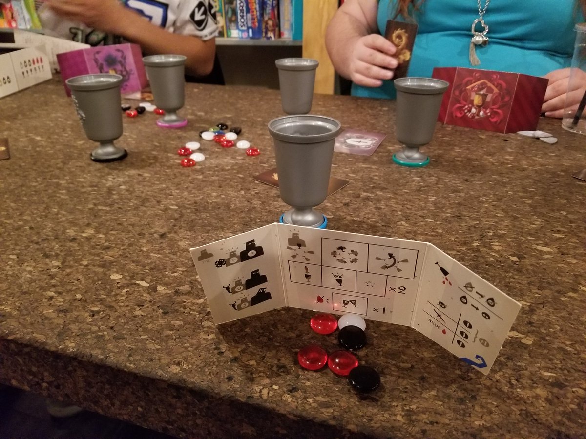 MarioPartyWars's tweet photo. We're trying #RaiseyourGoblets by @coolmini_or_not for the first time. Quite the game actually and very fun. #GoombaGameNights #GroundswellCafeLV #boardgames https://t.co/SNs8eB8Rnc