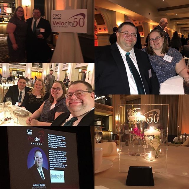 BiondoCreative's tweet photo. Tonight Biondo Creative and CEO, Anthony J Biondo Jr were recognized by @ceo_report for their growth in Philadelphia. #velocity50 #smallbiz #philly #philadelphia #growth #digitalmarketing #marketing #advertising https://t.co/VMet8H5QJJ https://t.co/f5VWXivgec