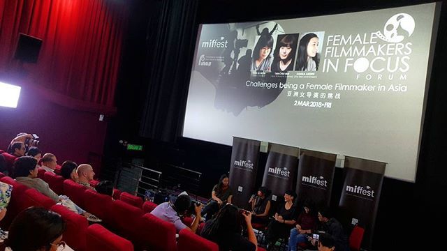 VeedoMY's tweet photo. Loving this morning as we sit back and listen to these women sharing their experiences as a woman filmmaker in Asia. Here on the panel is Kamila Andini (Indonesia), Tan Chui Mui (Malaysia) &amp; Shin Su Won (Korea). "I am NOT a woman filmmaker, I am just us … https://t.co/MD3G96UvN6 https://t.co/zxCCaL6q5h
