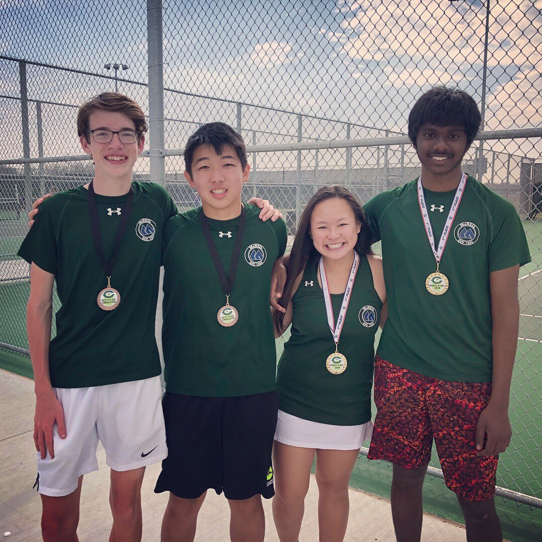 McNeilTennis's tweet photo. JV Tennis brings home some hardware from today’s tournament. @MHSMavs @Mavletics @AthleticsRRISD https://t.co/9y3c0O8EE0