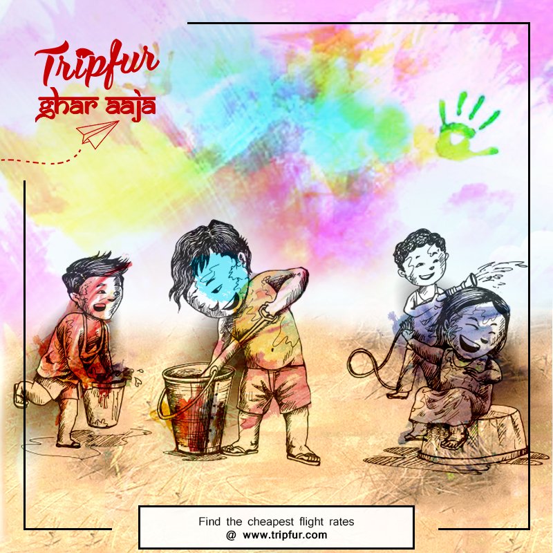 tripfur's tweet photo. Because "bachpan wali holi' had a flavour of its own!
Tripfur wishes every one a joyous Holi!

#GharAaja #FlyHome https://t.co/UFUWVZFAMu