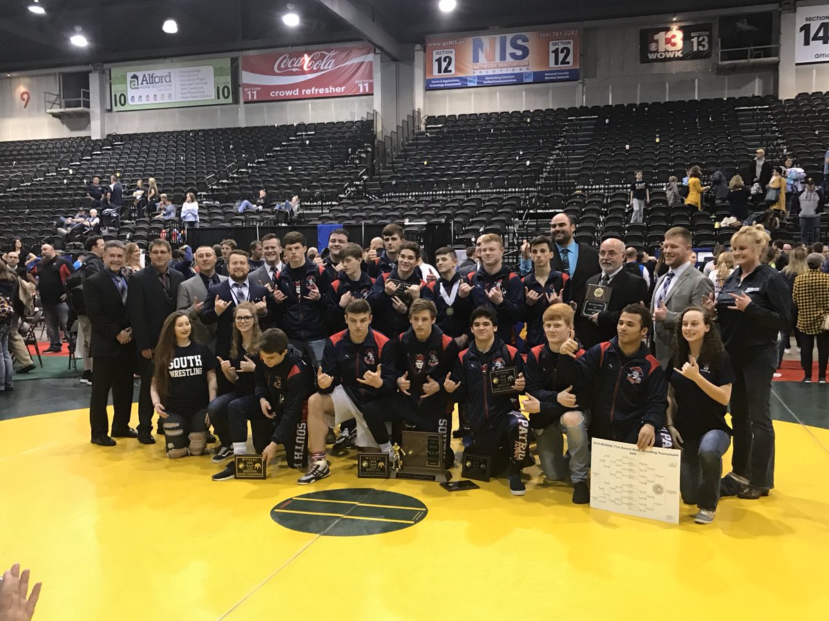 R_Thompson24's tweet image. One State Championship down and 2 more are within our reach.  Wrestling wins #22ndTitle, Girls BB plays in State Tourney next Wednesday.  Boys B.B. host PHS tomorrow at 7:00 for the Sectional Championship.  Doors open at 5:15.  #2ToGo #BACESED #GOSOUTH