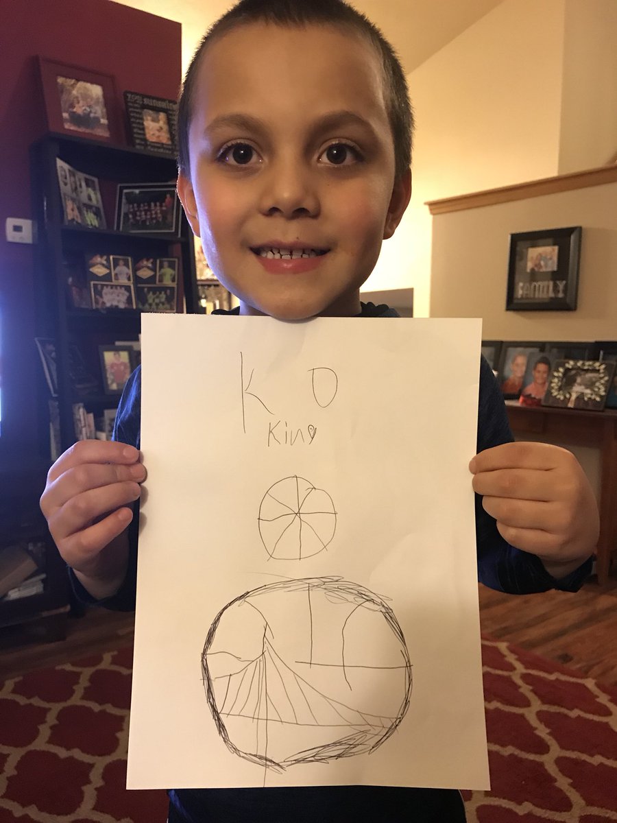 DerekKXLY's tweet photo. Hey @KDTrey5, your biggest fan in Spokane drew this for you. #KDKing #DubNation #Warriors https://t.co/IOekEIvjEy