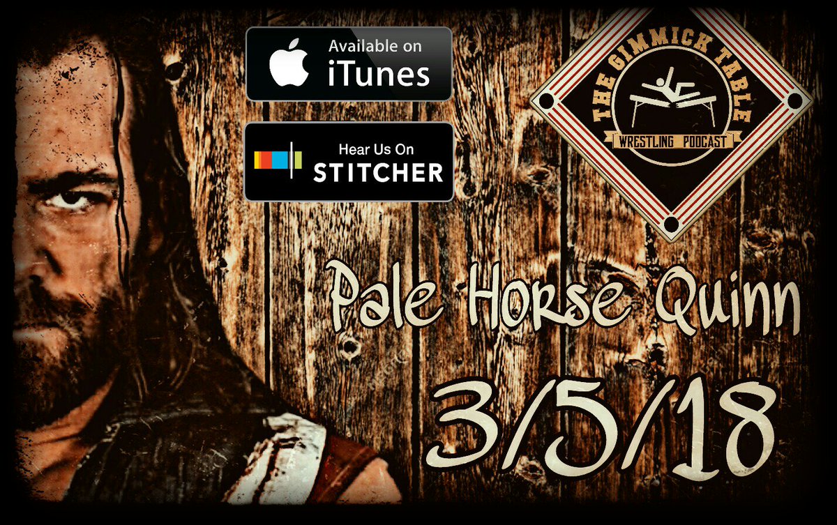 PaleHorseQuinn's tweet photo. Had a absolute blast appearing on the @Gimmick_Table thanks for having me on. Everyone make sure to give them a follow and listen to my apperance this monday!
#BeholdaPaleHorse #gimmicktable #podcast #wrestling #onefallpowerfactory #wwenxt #roh #1fw https://t.co/jKau9W9gzF
