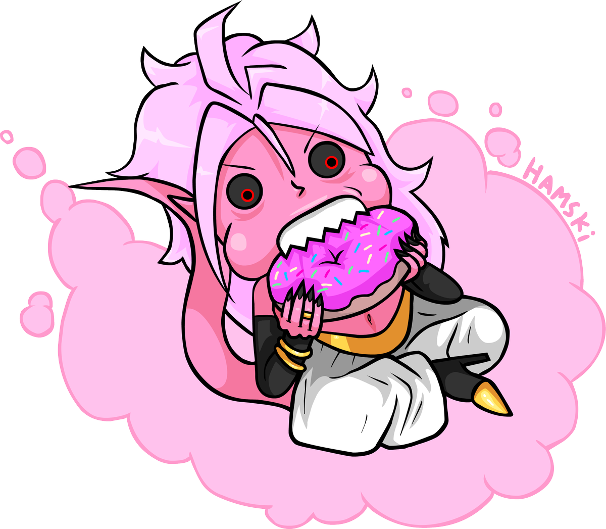 KillHamski's tweet photo. Drew both versions of Android 21 from Dragon Ball FighterZ https://t.co/QmQkJZW3cj