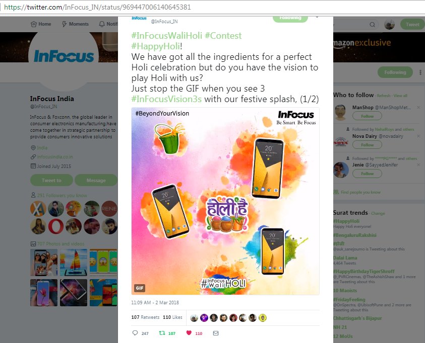VHetal's tweet image. Here is my Perfect entry with all 3 #InFocusVision3s

#InFocusWaliHoli  @InFocus_IN #HappyHoli

Join
@rehanak55 
@dantus19 
@Deepaadhan 
@padmajaanu 
@KARRIVINODKUMAR 
@naga220