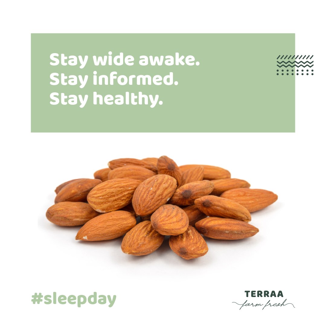 helloTerraa's tweet photo. A beauty sleep is good for health, not the excessive one. Almonds can make you feel sleepy.  #SleepDay https://t.co/UO7j5hD1TE