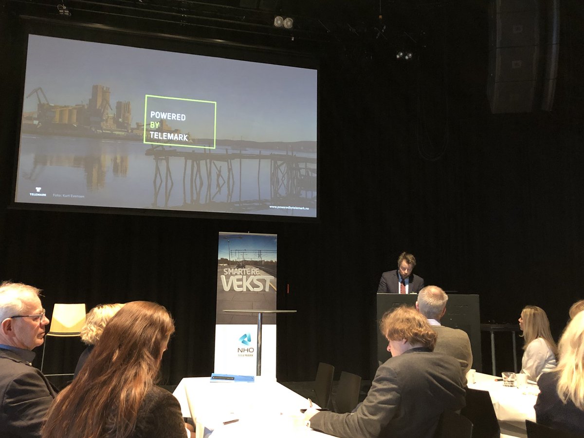 gro_haugland's tweet photo. «Grenland har industri i verdensklasse, det har vi daglige bevis på» sier næringsministeren. #poweredbytelemark https://t.co/n3VYtNUPxV
